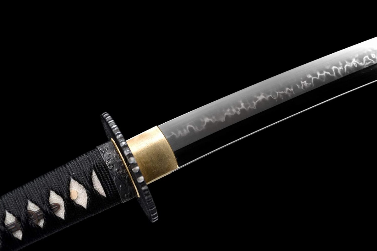 Details about   20" Bamboo Katana Tanto Dagger Japan Samurai Sword Clay Tempered T10 Steel Sharp 