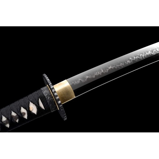 Clay Tempered Japanese Samurai T10 Steel Katana Sword Full Tang Tameshigiri