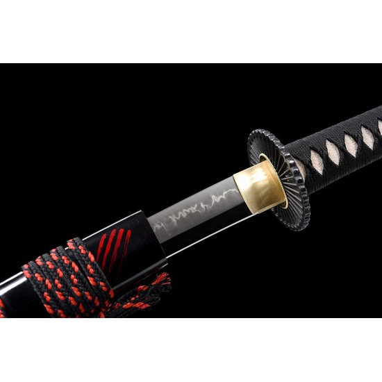Clay Tempered Japanese Samurai T10 Steel Katana Sword Full Tang Tameshigiri