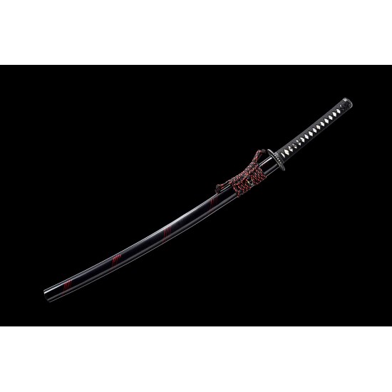 Clay Tempered Japanese Samurai T10 Steel Katana Sword Full Tang Tameshigiri