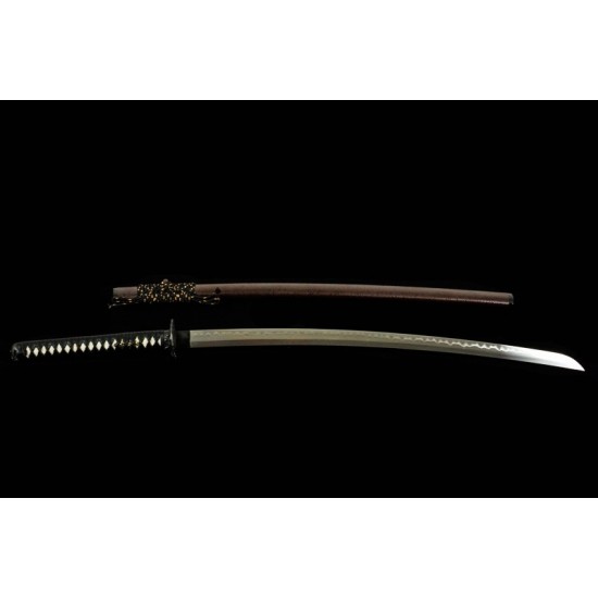 Japanese Katana Clay Tempered T10 Steel Blade Samurai Sword Snake Razor Sharp