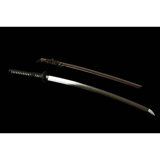 Japanese Katana Clay Tempered T10 Steel Blade Samurai Sword Snake Razor Sharp