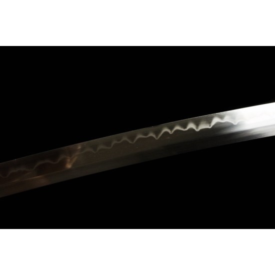 Japanese Katana Clay Tempered T10 Steel Blade Samurai Sword Snake Razor Sharp