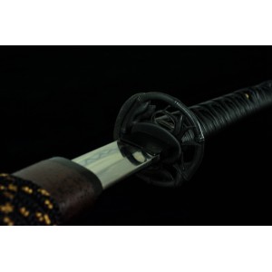 Japanese Katana Clay Tempered T10 Steel Blade Samurai Sword Snake Razor Sharp