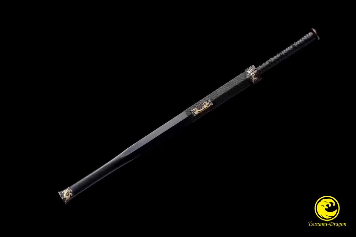 Battle Ready Chinese Sword Jian Clay Tempered Damascus Folded Steel Full Tang Blade Razor Sharp Handmade