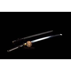 Battle Ready Clay Tempered T10 Steel Japanese Samurai Musashi Katana Sword Full Tang Tameshigiri