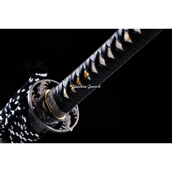 Handmade Battle Ready Clay Tempered T10 Steel Japanese Katana Samurai Sword Handmade Battle Ready Clay Tempered T10 Steel Japanese Katana Samurai Sword