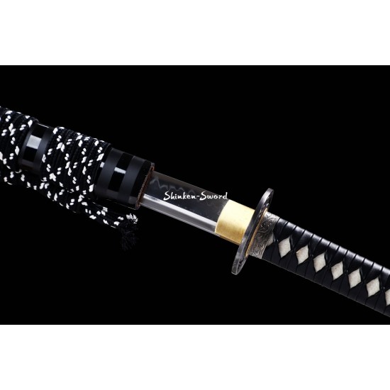 Handmade Clay Tempered T10 Steel Japanese Katana Samurai Sword