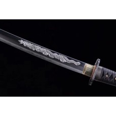 Handmade Battle Ready Razor Sharp Japanese Samurai Clay Tempered Hadori Tamahagane Steel Vajra Blade Sword