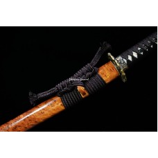 Japanese Katana Sword Clay Tempered T10 Steel Real Hamon Razor Sharp Full Tang Blade