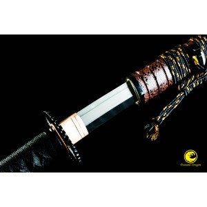 Hand Forged Japanese Samurai Katana Sword Clay Tempered L6 Steel Suguha Hamon Blade Full Tang Razor Sharp