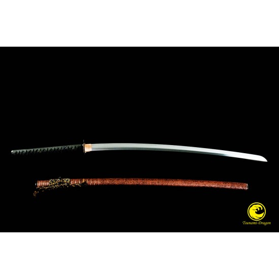 Hand Forged Japanese Samurai Katana Sword Clay Tempered L6 Steel Suguha Hamon Blade Full Tang Razor Sharp