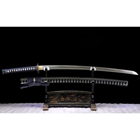 Tameshigiri Japanese Samurai Clay Tempered L6 Steel Full Tang Blade Katana Sword