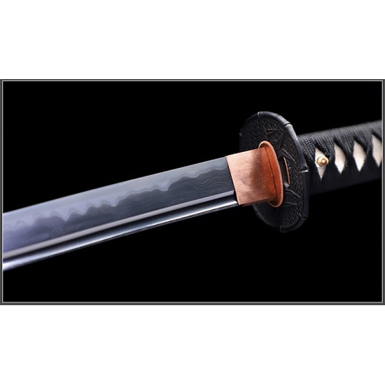 Handmade Clay Tempered L6 Folded Steel  Razor Sharp Blade Japanese Samurai Katana Full Tang Sword 