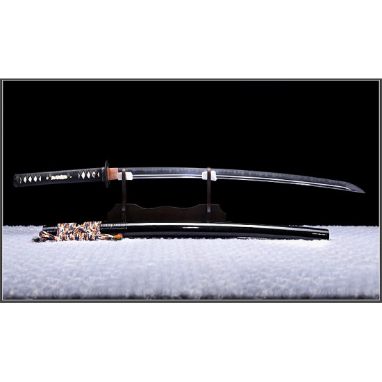 Handmade Battle Ready Clay Tempered L6 Folded Steel  Razor Sharp Blade Japanese Samurai Katana Full Tang Sword 