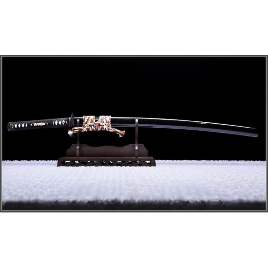 Handmade Clay Tempered L6 Folded Steel  Razor Sharp Blade Japanese Samurai Katana Full Tang Sword 