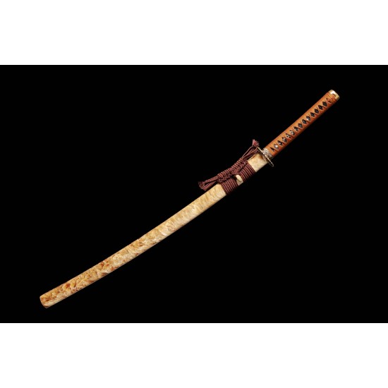 Full Tang Samurai Katana Swords Clay Tempered T10 Steel Choji Hamon Razor Sharp Blade