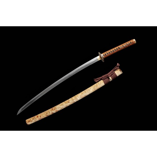 Full Tang Samurai Katana Swords Clay Tempered T10 Steel Choji Hamon Razor Sharp Blade