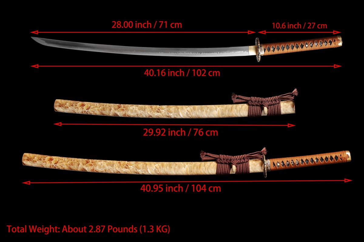 Details about   Katana Samurai Sword Clay Tempered T10 Steel Razor Sharp Real Hamon Battle Ready 