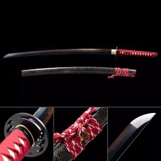 Hand Forged Japanese Katana Swords Clay Tempered T10 Red Steel Samurai Sword Razor Sharp Blade