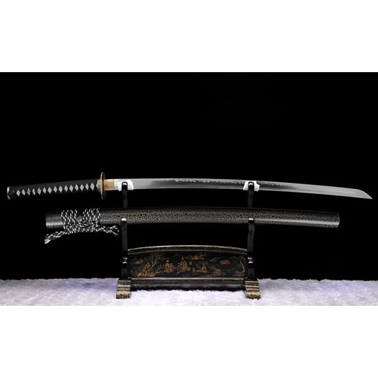Battle Ready Clay Tempered T10 Steel Japanese Samurai Katana Sword Full Tang Blade