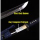 Handmade Clay Tempered T10 Steel Samurai Katana Swords Razor Sharp Blade