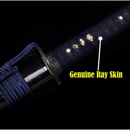 Handmade Clay Tempered T10 Steel Samurai Katana Swords Razor Sharp Blade