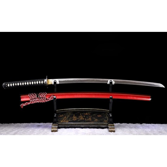 Traditional Japanese Samurai Clay Tempere T10 Steel Choji Hamon Blade Katana Swords