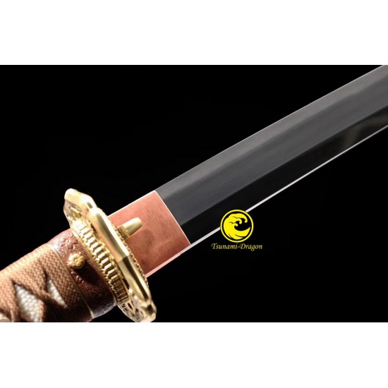 Clay Tempered Folded Kobuse Japanese WW2 Shin Gunto Katana Sword