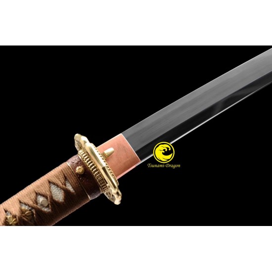 Clay Tempered Folded Kobuse Japanese WW2 Shin Gunto Katana Sword