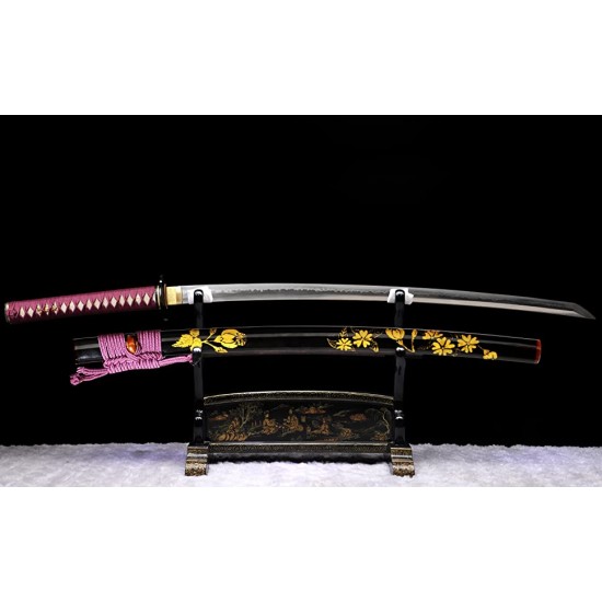 Handmade Clay Tempered T10 steel Japanese Samurai Katana Sword Top Choji Hamon Razor Sharp Full Tang Blade