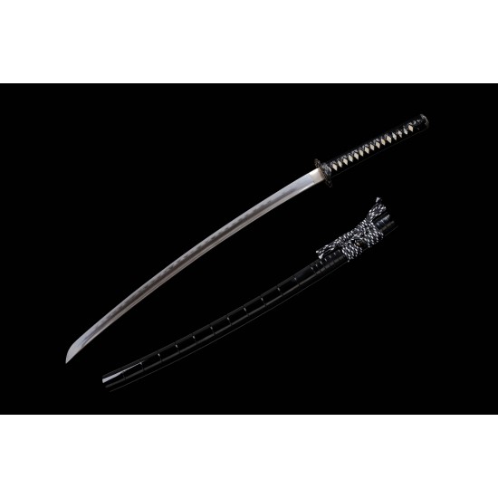 Japanese Samurai Katana Swords Clay Tempered Kobuse Folded Steel Blade