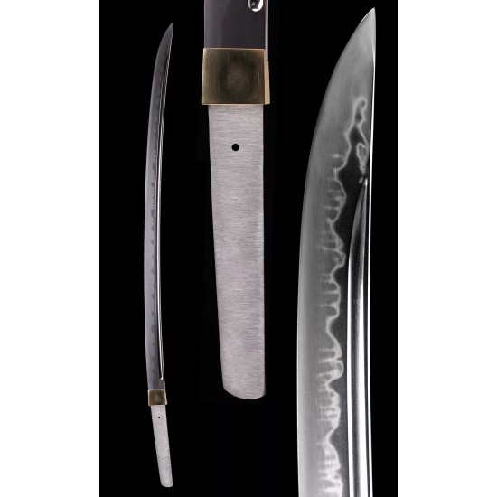 Japanese Samurai Shinken Sashikomi Polish Tamahagane Steel Katana Swords Razor Sharp Hira-Zukiri Gunome Choji Blade