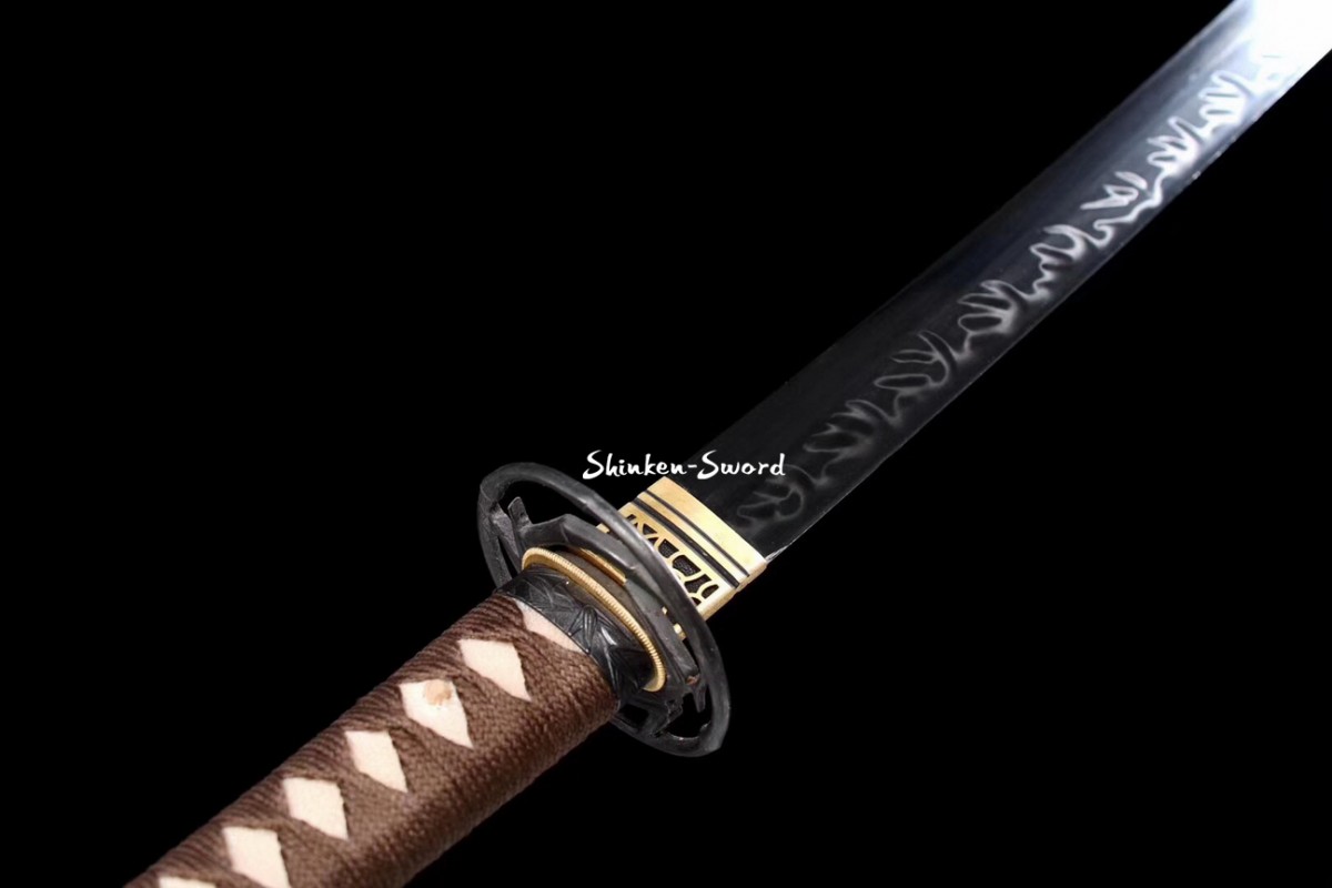 Clay Tempered Battle Ready Top（火焰）Choji Hamon Japanese Samurai Katana Sword