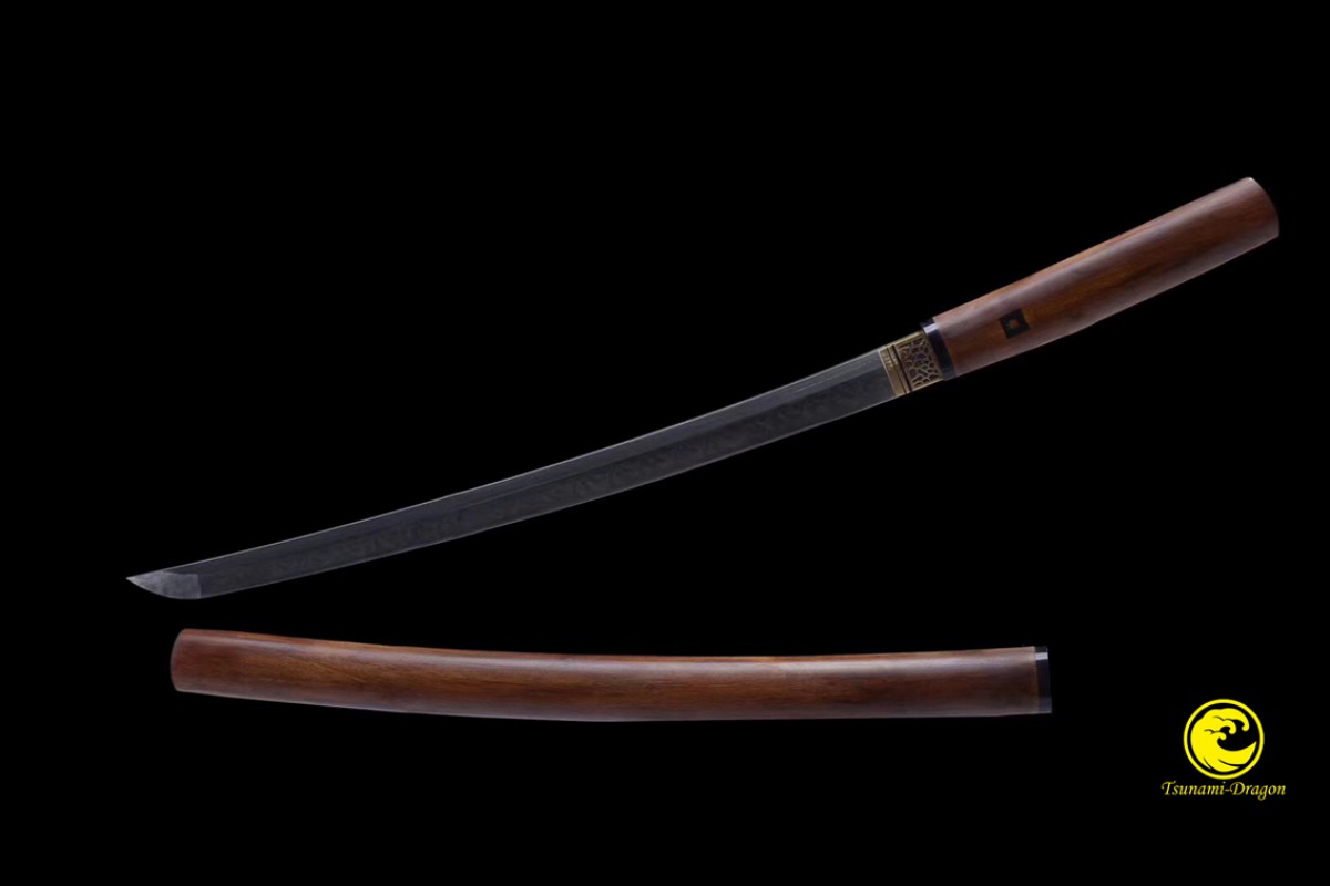 Battle Ready Samurai Clay Tempered Choji Hamon Shinogi Zukuri Blade Japanese Wakizashi Shirasaya Sword