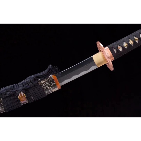 Handmade Folded Steel Japanese Katana Samurai Sword Full Tang Razor Sharp Full Tang Sword 