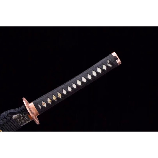 Handmade Folded Steel Japanese Katana Samurai Sword Full Tang Razor Sharp Full Tang Sword 