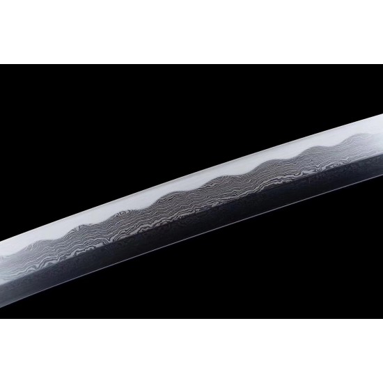 Handmade Folded Steel Japanese Katana Samurai Sword Full Tang Razor Sharp Full Tang Sword 