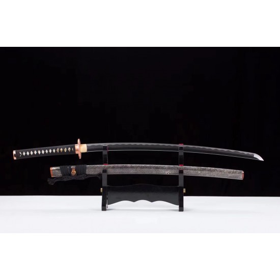 Handmade Folded Steel Japanese Katana Samurai Sword Full Tang Razor Sharp Full Tang Sword 