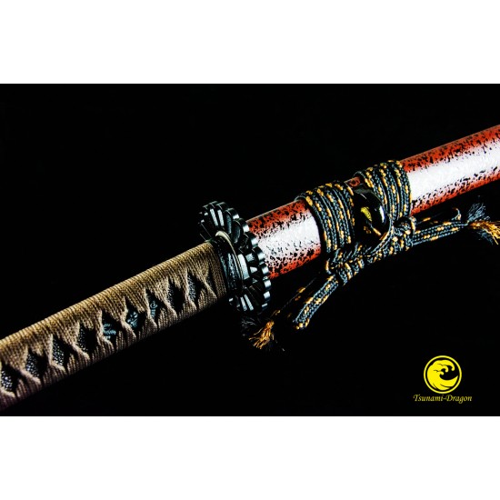 Handmade Japanese Iaido Training Sword Katana Unsharp Full Tang Blade