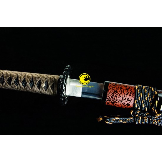 Handmade Japanese Iaido Training Sword Katana Unsharp Full Tang Blade