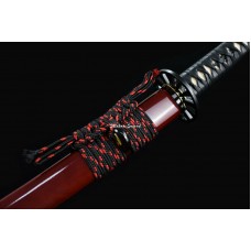 Handmade Japanese Katana Sword Clay Tempered T10 Steel Razor Sharp Full Tang Blade