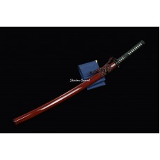 Handmade Japanese Katana Sword Clay Tempered T10 Steel Razor Sharp Full Tang Blade