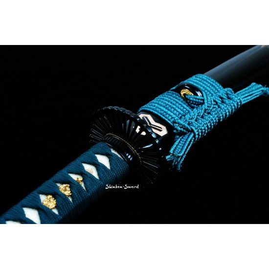 Japanese Samurai Katana Sword Clay Tempered T10 Steel Unokubi Zukuri Razor Sharp Blade