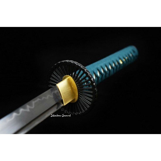 Japanese Samurai Katana Sword Clay Tempered T10 Steel Unokubi Zukuri Razor Sharp Blade