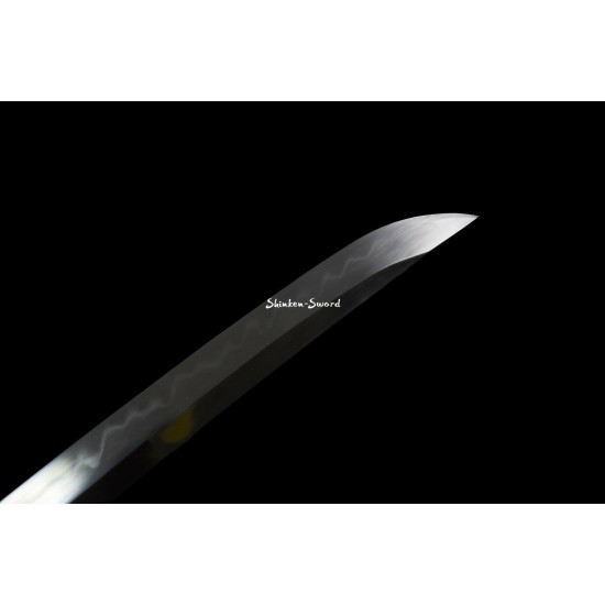 Japanese Samurai Katana Sword Clay Tempered T10 Steel Unokubi Zukuri Razor Sharp Blade