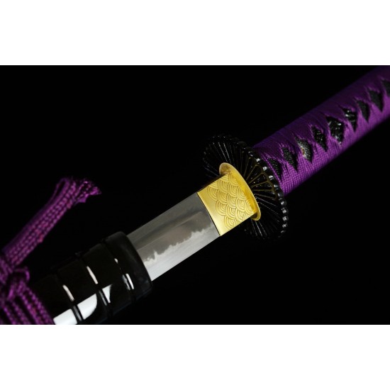 Handmade Japanese Katana Clay Tempered T10 Steel Choji Hamon Blade Samurai Sword Full Tang Tameshigiri