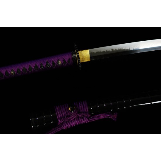 Handmade Japanese Katana Clay Tempered T10 Steel Choji Hamon Blade Samurai Sword Full Tang Tameshigiri