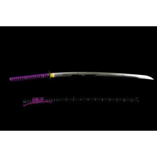 Handmade Japanese Katana Clay Tempered T10 Steel Choji Hamon Blade Samurai Sword Full Tang Tameshigiri