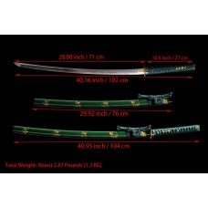 Traditional Clay Tempered Kobuse Folded Steel Blade Japanese Samurai Katana Swords